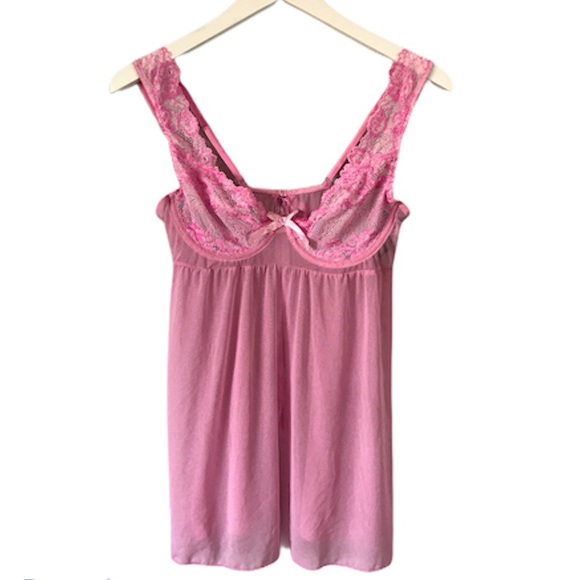 Popsi Lingerie Other - EUC Popsi Lingerie pink open back babydoll M